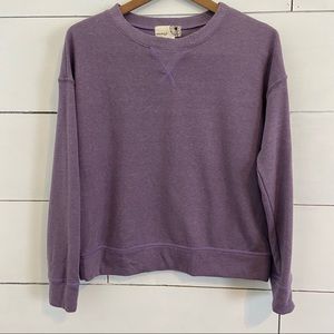 Everleigh Lavender Terry Cloth Crew Sweatshirt. Size XSmall. New With Tags.